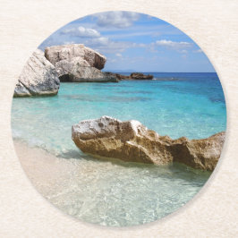 Cala Mariolu strand, Sardinia kustfartyg Underlägg Papper Kvadrat