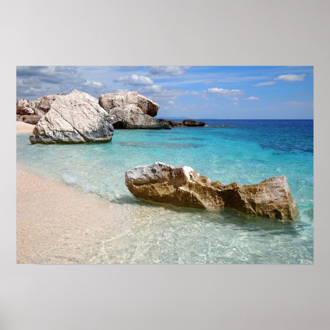 Cala Mariolu strand, Sardinien affisch (Framsidan)