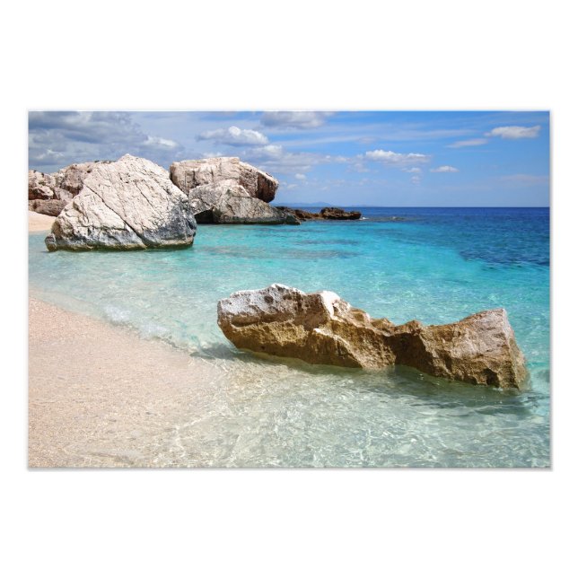 Cala Mariolu-stranden, fotoavtryck från Sardinien Fototryck (Framsidan)