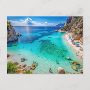 Cala Mariolu-stranden, Sardinien-Italien Helg Vykort