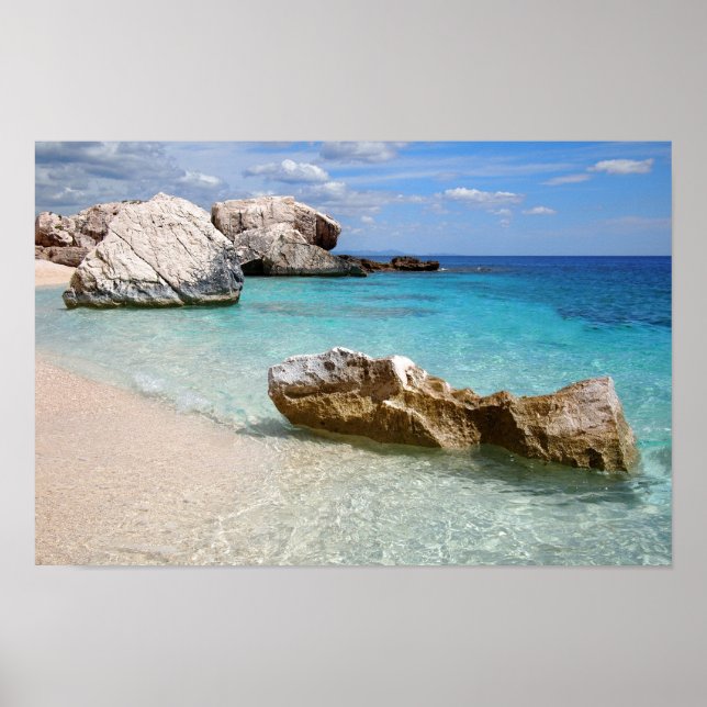 Cala Mariolu-stranden, Sardinien-poster Poster (Framsidan)