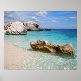 Cala Mariolu-stranden, Sardinien-poster Poster