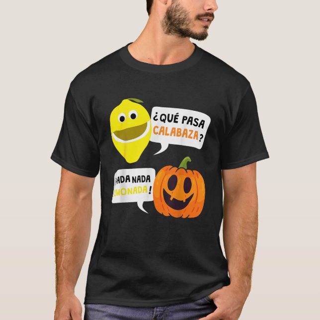 Calabaza Pumpkin Spain Ord för Halloween Cos T Shirt (Framsida)