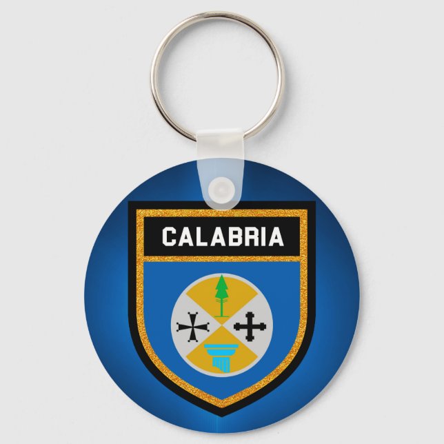 Calabria Flagga Nyckelring (Framsida)
