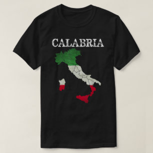 Calabria Italia Flagga Vapensköld Italien Italiens T Shirt