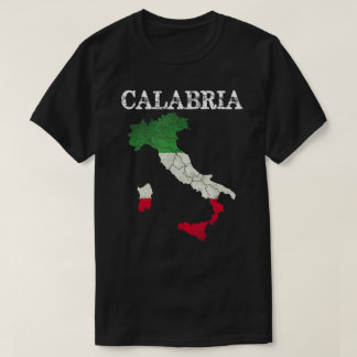 Calabria Italia Flagga Vapensköld Italien Italiens T Shirt