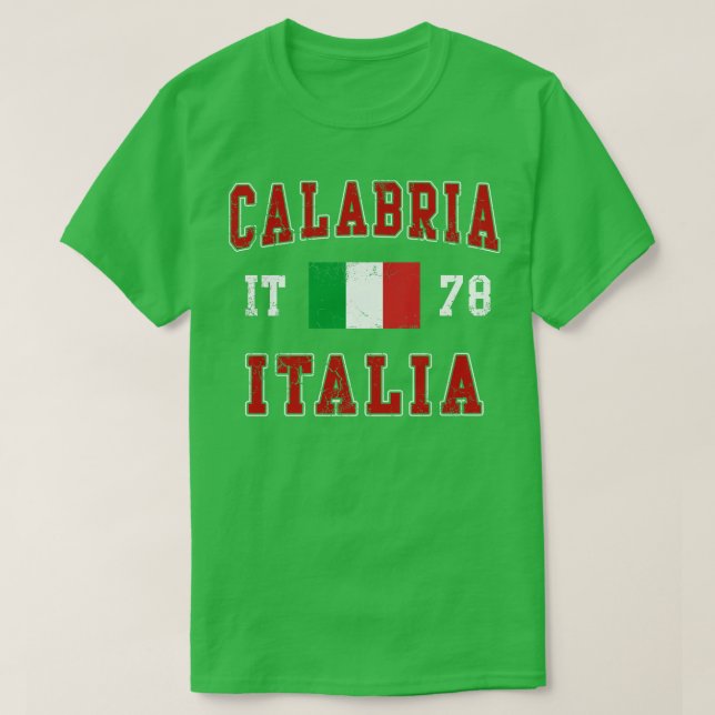 Calabria Italia Italien Italia Flagga T Shirt (Design framsida)