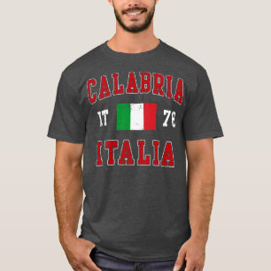 Calabria Italia Italien Italia Flagga T Shirt