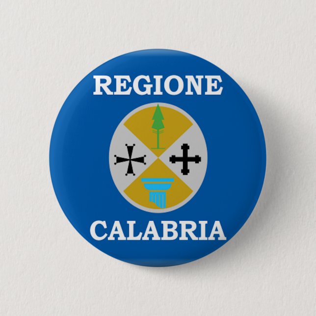 Calabria (italien) flagga knapp (Framsida)