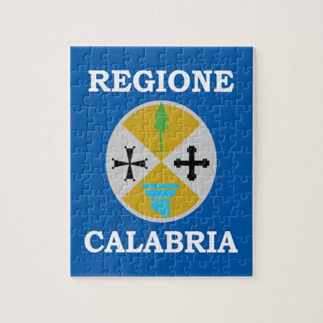 Calabria (italien) flagga pussel (Vertikal)