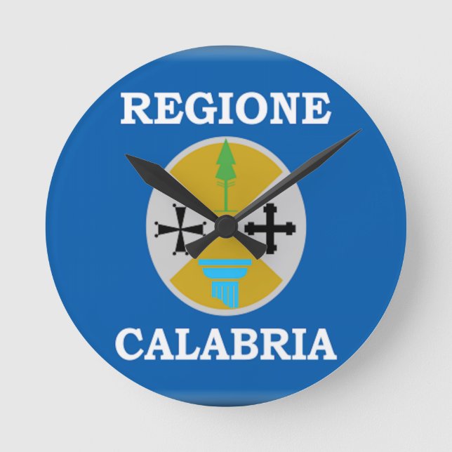 Calabria (italien) flagga rund klocka (Framsida)