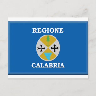 Calabria (italien) flagga vykort