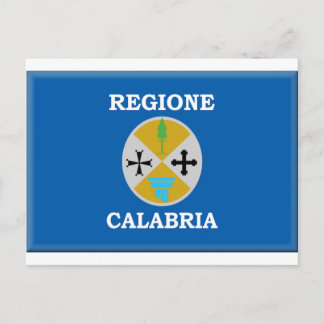 Calabria (italien) flagga vykort