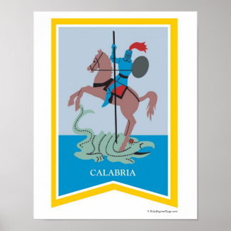 Calabria Italien Region Art Print Poster