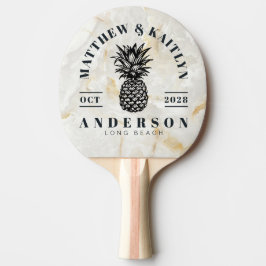 Calacatta Gold Tropisk Ananas Bröllopskrona Pingisracket
