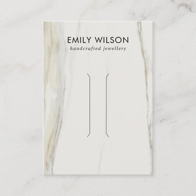 CALACATTA MARBLE STRUKTUR HAIR CLIP VISNING CARD VISITKORT (Framsida)