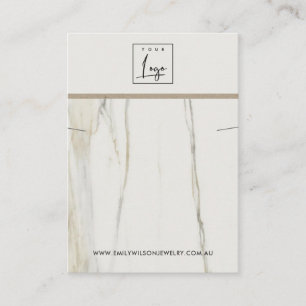 CALACATTA MARBLE STRUKTUR NECKLACE BRACELET VISNIN VISITKORT