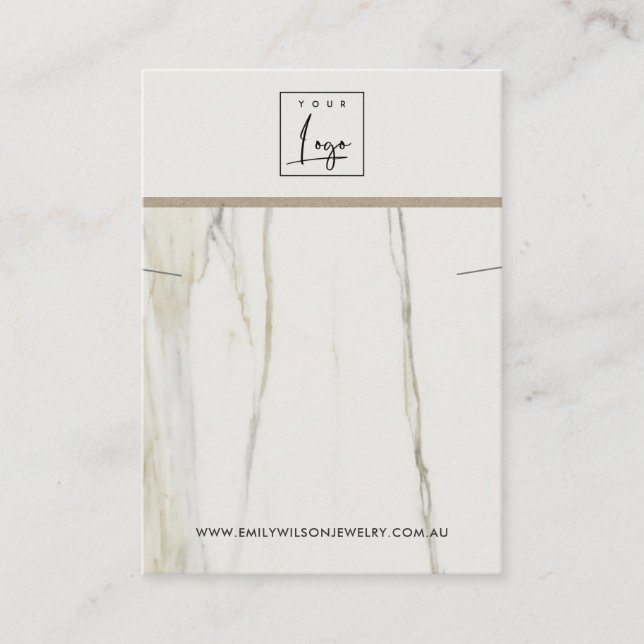 CALACATTA MARBLE STRUKTUR NECKLACE BRACELET VISNIN VISITKORT (Framsida)