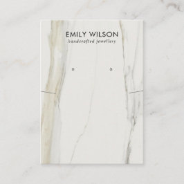 CALACATTA MARBLE STRUKTUR NECKLACE EARRING VISNING VISITKORT