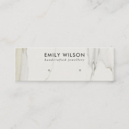 CALACATTA MARBLE STRUKTUR STUD EARRING VISNING MINI VISITKORT