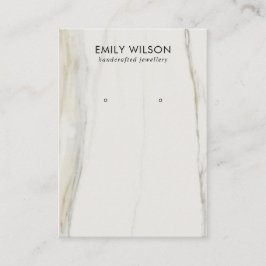 CALACATTA MARBLE STRUKTUR STUD EARRING VISNING VISITKORT