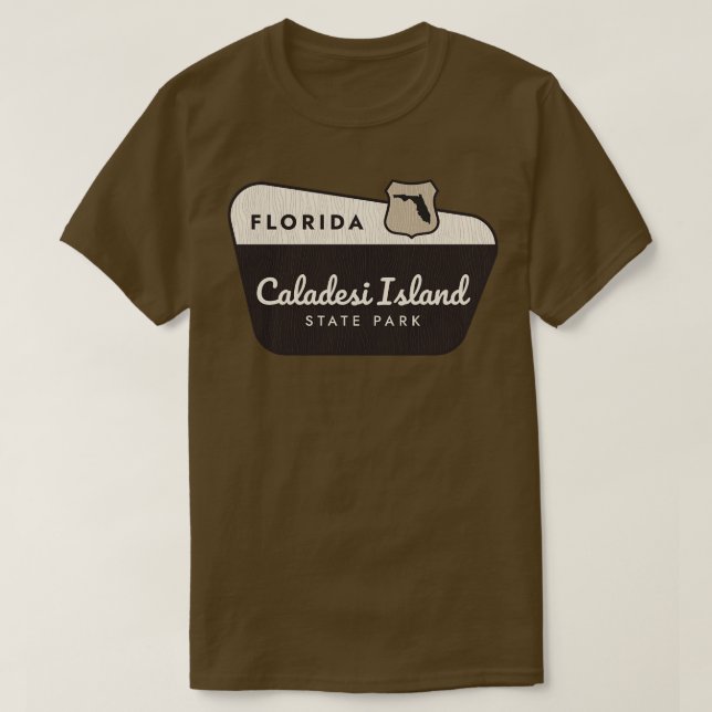 Caladesi Island State Park Florida Välkomstskylt T Shirt (Design framsida)