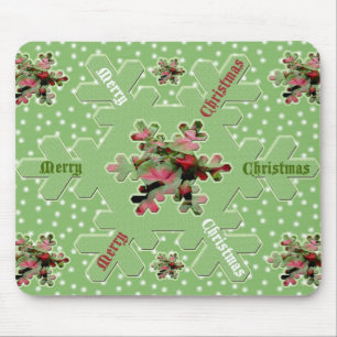 Caladium God jul Mousepad Musmatta