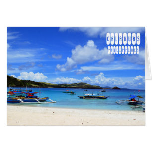 Calaguas Island i Filippinerna Hälsningskort