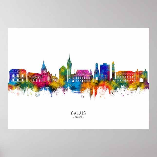 Calais France Skyline Poster (Framsidan)