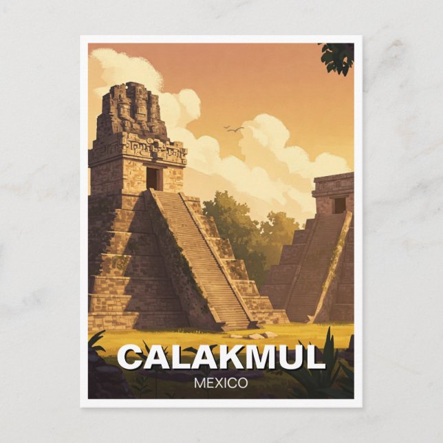 Calakmul Mexico Travel Vykort (Framsida)