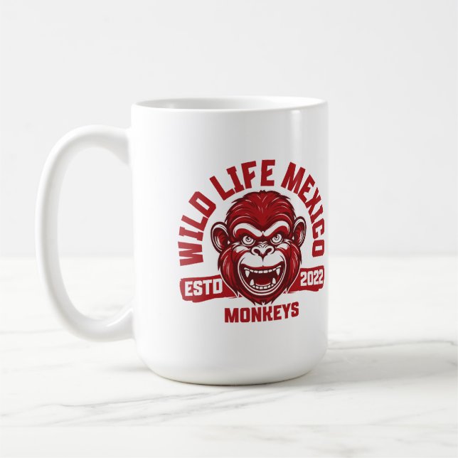 Calakmul Monkeys aus Mexikos Dschungel Kaffemugg (Vänster)