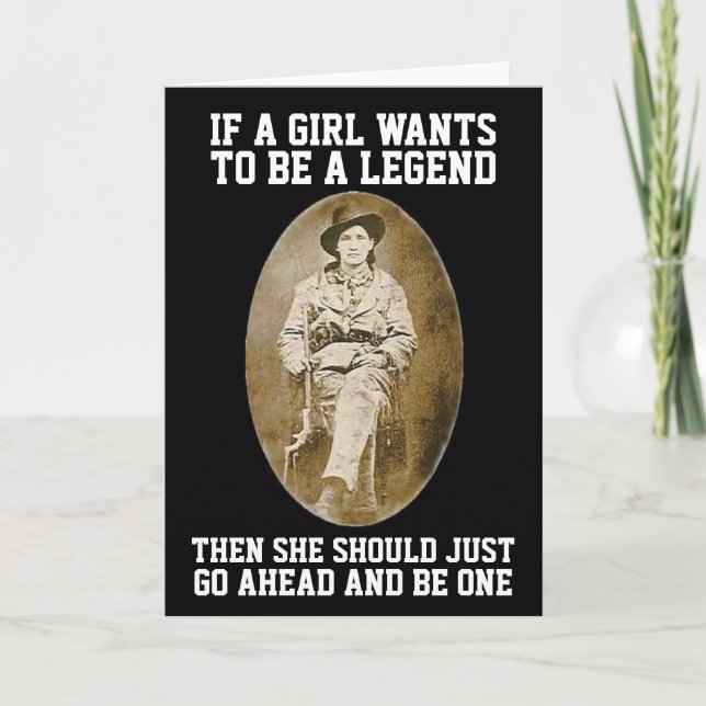 CALAMITY JANE COWGIRL BIRTHDAY GIANT CARDS KORT (Framsida)