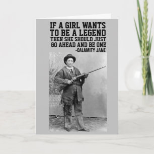 CALAMITY JANE COWGIRL BIRTHDAY GREETY CARDS KORT