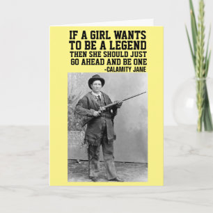 CALAMITY JANE COWGIRL BIRTHDAY GREETY CARDS KORT
