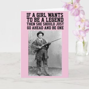 CALAMITY JANE COWGIRL BIRTHDAY GREETY CARDS KORT