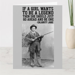 CALAMITY JANE COWGIRL BIRTHDAY GREETY CARDS KORT