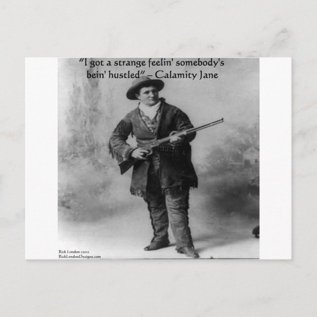 Calamity Jane Humor Citat Present T-shirts & Kort (Framsida)