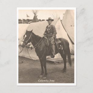 Calamity Jane på Horseback Vykort