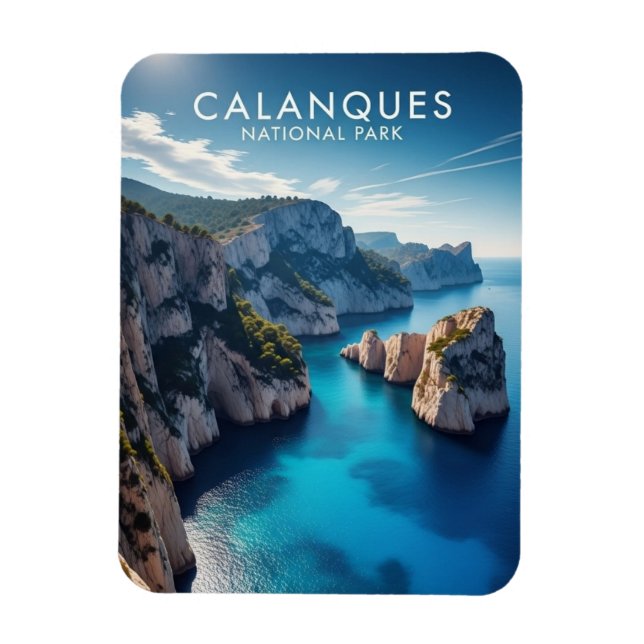 Calanques nationalpark Frankrike Resa Magnet (Vertikal)