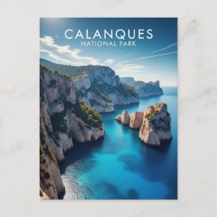 Calanques nationalpark Frankrike Resa Vykort