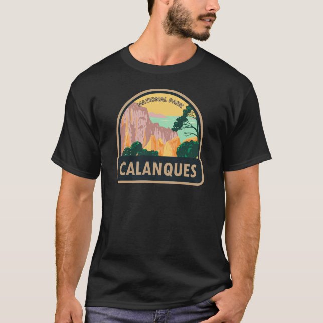 Calanques nationalpark Frankrike Vintage T Shirt (Framsida)