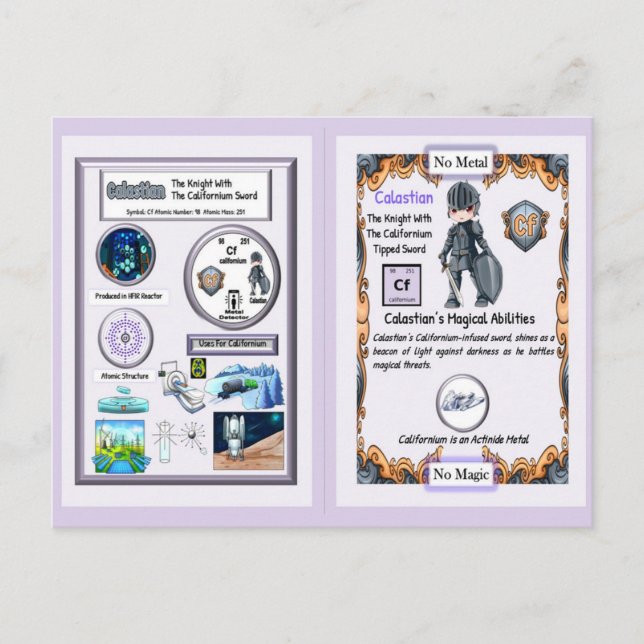 Calastian - Knight California Sword Vykort (Framsida)