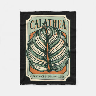 Calathea Rolig Krukväxt Älskare Växt Dam Present Fleecefilt