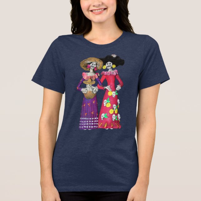 Calavera Amigas T Shirt (Framsida)
