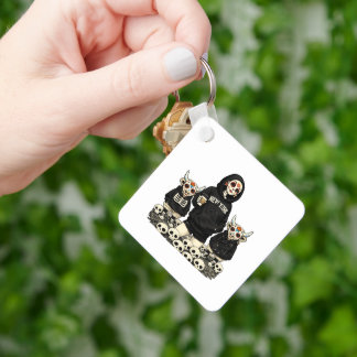 Calavera  and Coo Keychain Nyckelring