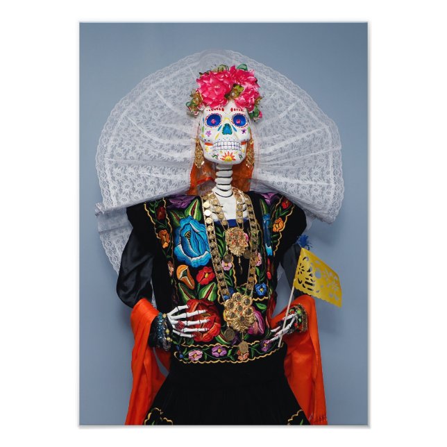Calavera Catrina Tehuana Fototryck (Framsidan)