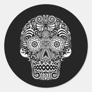 Calavera de los Muertos 7 Runt Klistermärke
