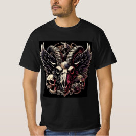 Calavera del Macho Cabrío con Alas - Diseño Intrép T Shirt