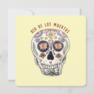 Calavera Dia De Los Muertos Inbjudningar