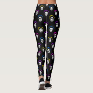 Calavera Döskallars Pop Art Stil Leggings
